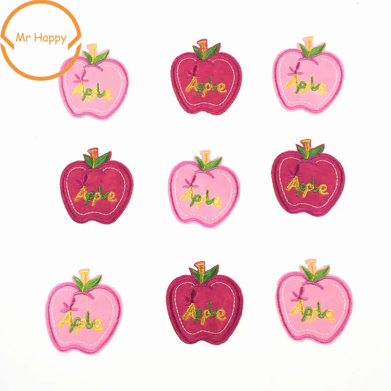 1pcs Iron On fruit strawberry cherry apple Patches Embroidery Stickers for Bags Clothes Decoration Appliques