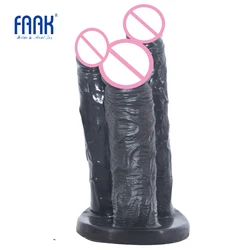 FAAK Unique sex products 3 Three dildos together penis realistic big dick anal plug vagina stimulate anus massage lesbian flirt