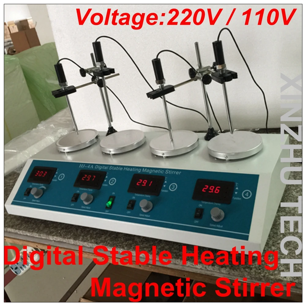 Magnetic stirrer with heating machine HJ-4A 4 in 1 digital stable heating magnetic stirrer 110/220V Multi-in-one