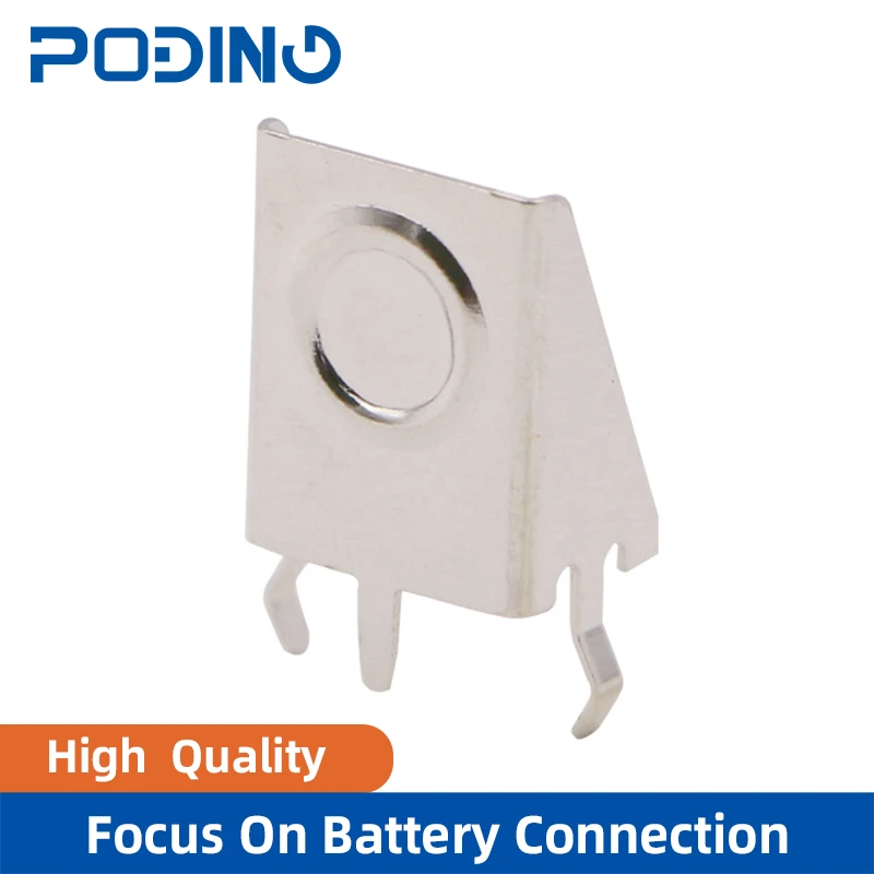 Poding Brand 14250 Battery Shrapnel Nickel Plated 1/2AA Battery Clips For Thu Hole Mount BC-596