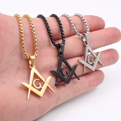 Stainless Steel Masonic Symbol Pentagram religion Jewelry Men's Rolo CHAIN necklace 24inch