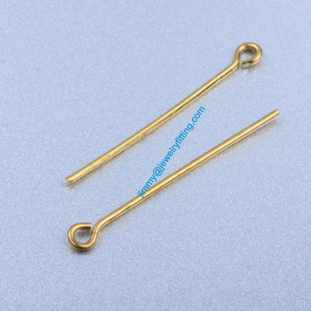 Jewelry Making findings Eye Pins  Raw Brass Pins ;Scarf Pins findings 1*35mm shipping free