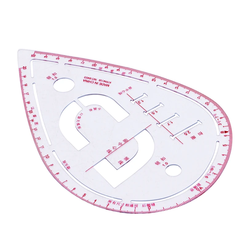 2024 New Sleeve Curve Ruler Measure Plastic for Sewing Dressmaking Tailor Drawing Tool