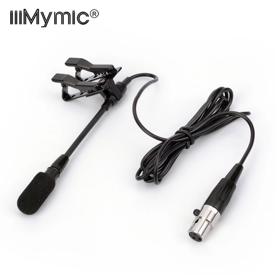 ¡Ajusta el ángulo! Micrófono de solapa condensador de metal con doble clip, conector de 3 pines para transmisor inalámbrico AKG, XLR de 3 pines TA3F