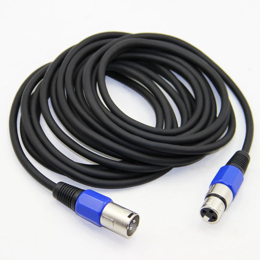 Bochara Cáp XLR Nam Đến Nữ M/F Cáp Âm Thanh Cho Micro Phối Đồng OFC 1M 1.8M 3M 5M 6M 10M 15M 20M