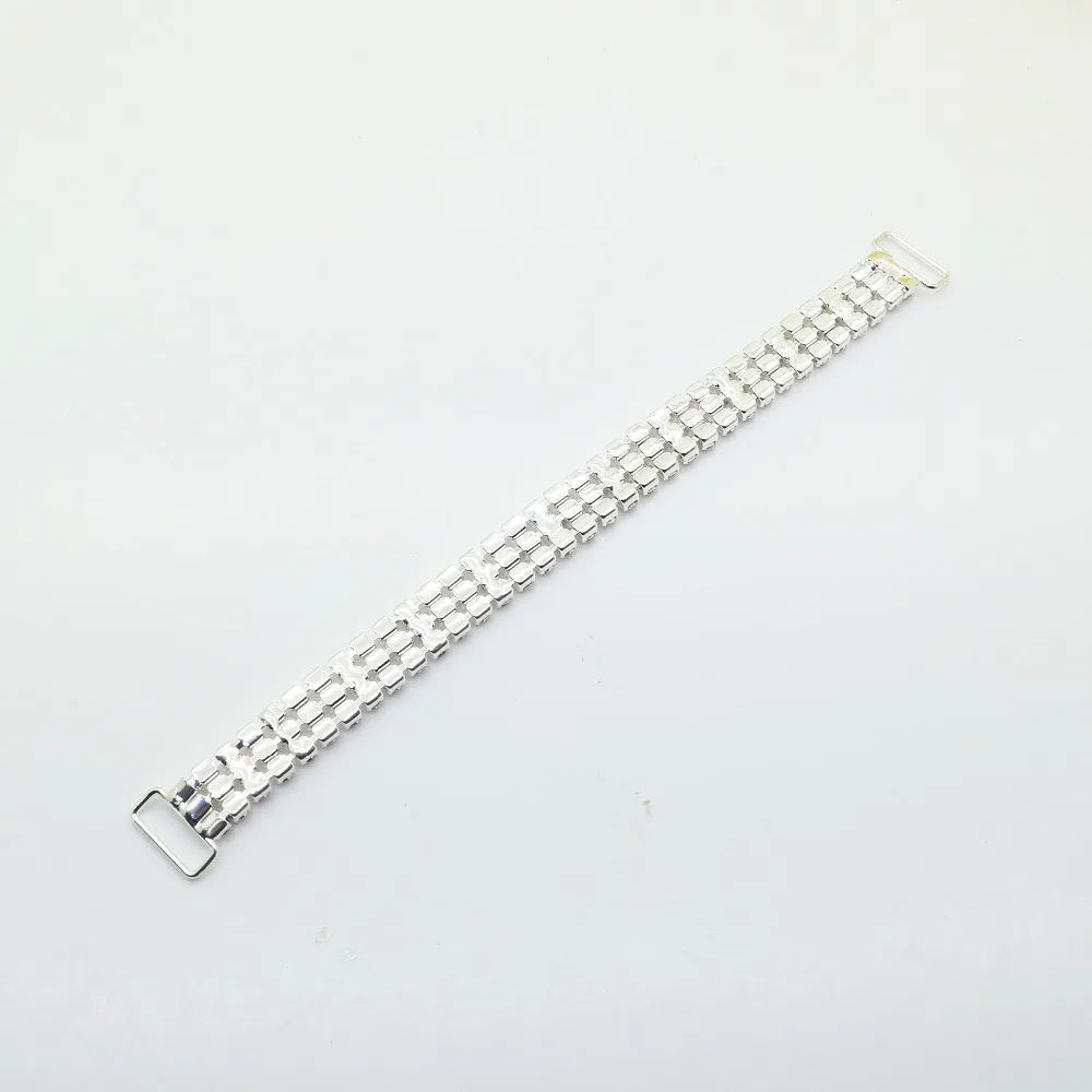 10pcs/Pack 3 Rows Charm Chain Connectors Bikini Buckle Metal Crystal Rhinestone Bikini Swimwear Buttons For Swimwear, factory