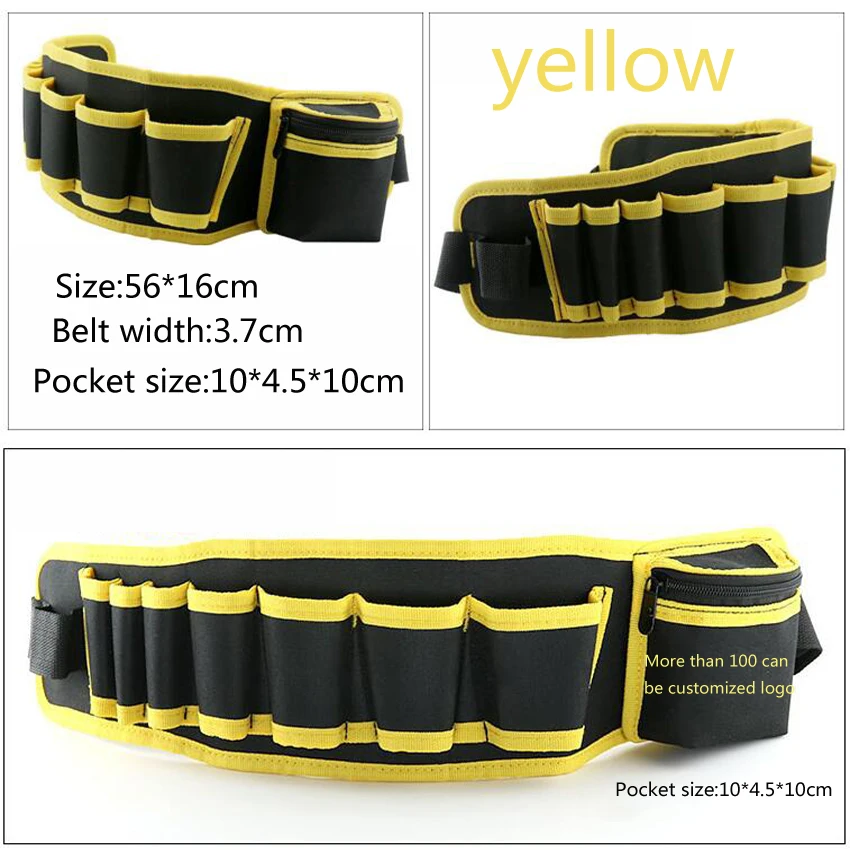 Multi-color Electricians Tool Belt Repair Pouch Pocket Tool Waist Bag Multifunctional Waterproof Carpenter Oxford cloth Tool Bag