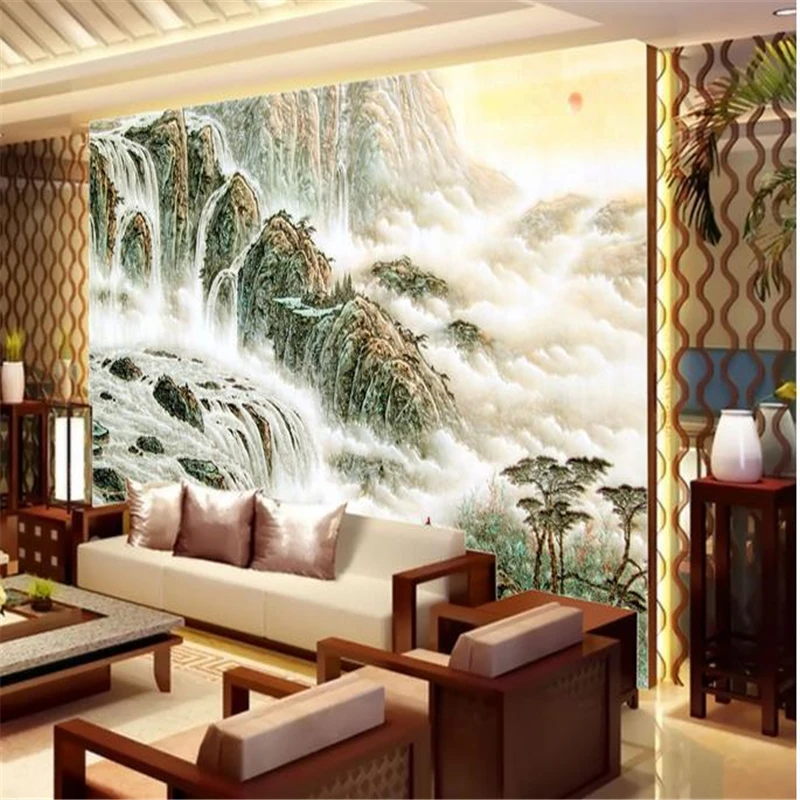 

beibehang papel de parede infantil 3d stereoscopic mountain views murals Europe TV backdrop wallpaper living room bedroom murals