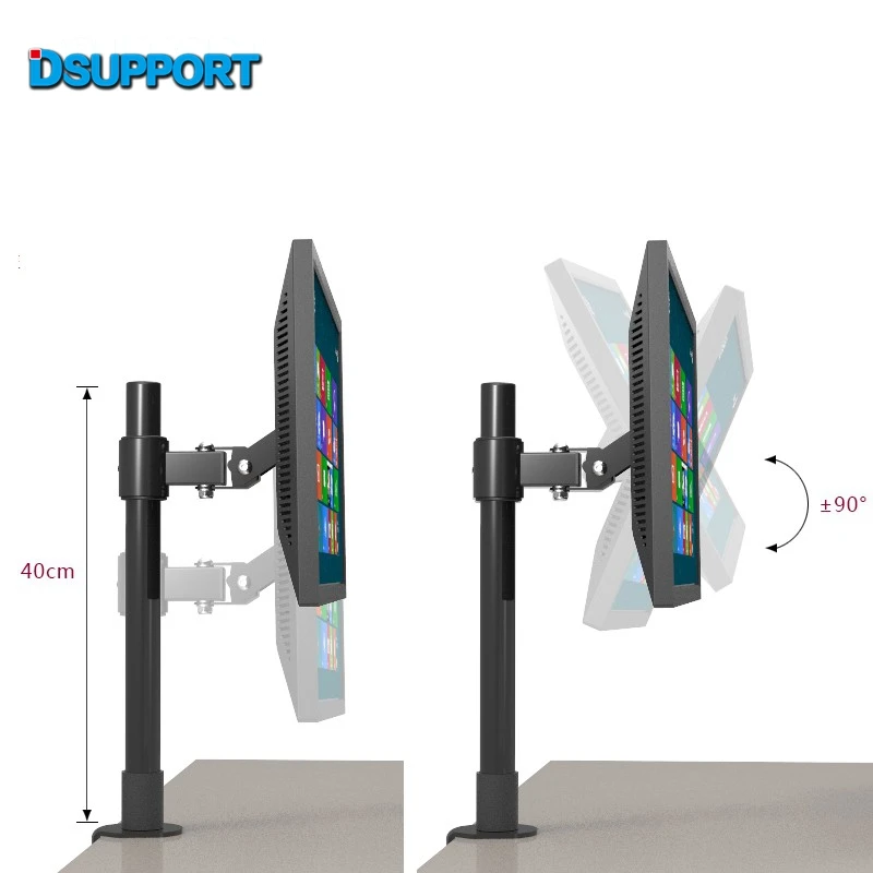 حامل شاشة LC250/40/60 دوار كامل ، حامل سطح المكتب لتلفزيون LCD من 19 إلى 24 بوصة ، طاولة رفع
