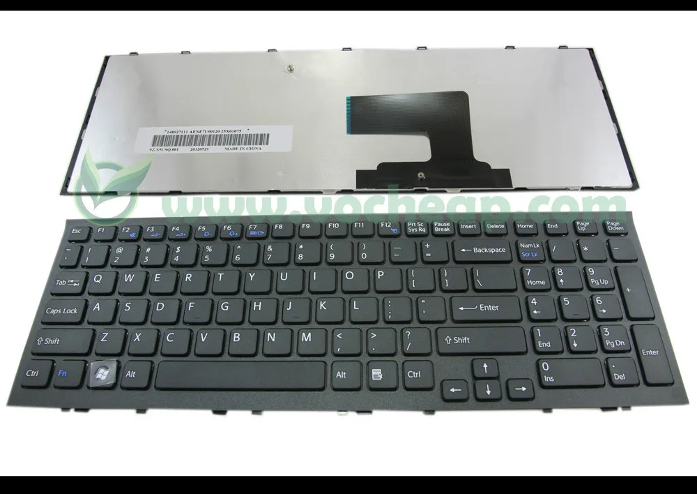 

New Laptop Keyboard for Sony Vaio VPC-EE VPCEE Series Black Frame US English Version - 148927111