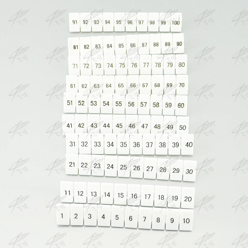 20PCS  ZB5 with the word printing type markers UK3N,USLKG3,UKK3 MBKKB-2.5 with the number  Din Rail Terminal Blocks Maker Strips