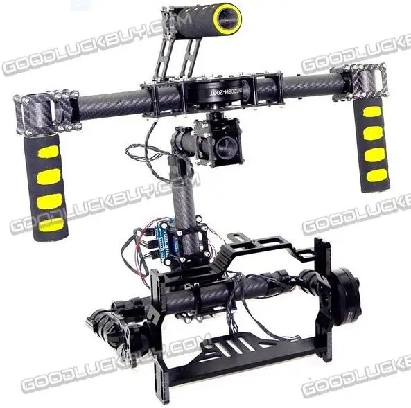 3 Axis Brushless 3K Full Carbon Fiber DSLR Handheld Gimbal DSLR Camera Mount Stablizer Without controller motors