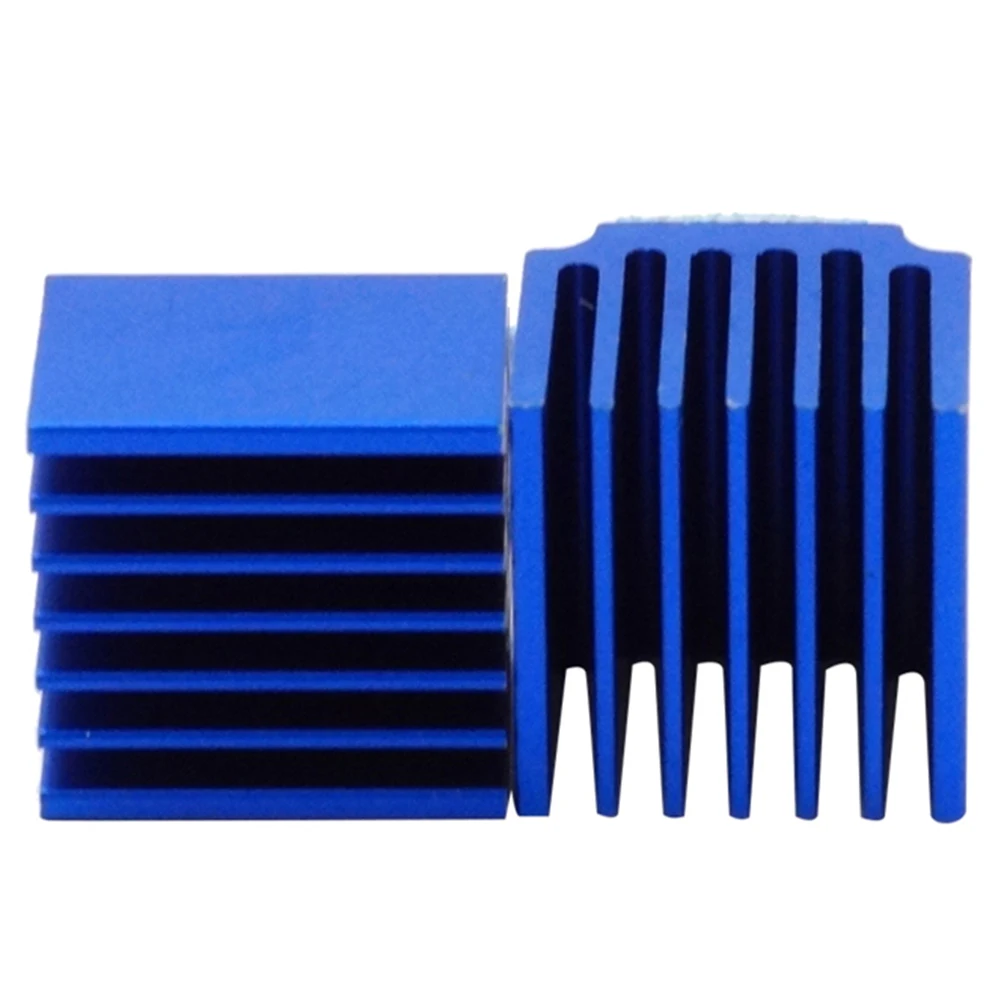 10pcs 3D Printer Parts Blue Aluminum Stepper Driver Heatsink For TMC2100 LV8729 TMC2208 TMC2130