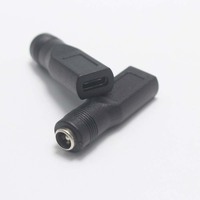 1pcs 5.5 x 2.1 mm Female jack to Type C 3.1 USB Female jack 180 Degrees DC Power Connector Adapter for Android