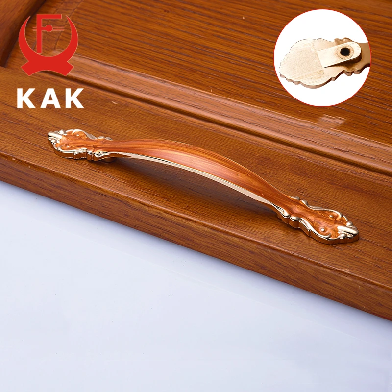 KAK European Zinc Alloy Cabinet Handles Wadrobe Door Pulls Drawer Knobs Kitchen Cupboard Handles Furniture Handle Hardware