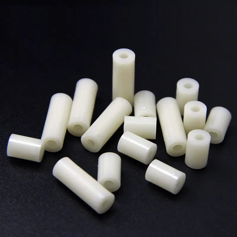 100 sztuk/partia ABS okrągły Spacer spacer PCB board Spacer OD (7 MM) X ID (3.2mm) * L M3 * L (L = 1/2/3/4/5/6/ 7/8/10mm)