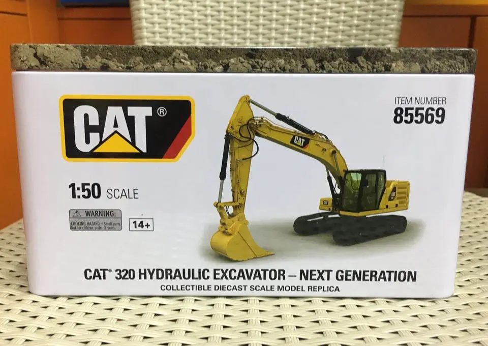 Diecast Toy Model DM 1:50 Scale Caterpillar Cat 320 Hydraulic Excavator Engineering Machinery For Boy Gift,Collection,Decoration