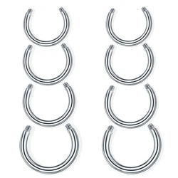 100pcs/lot Stainless Steel Curcular Barbell Horseshoe Ring Bar Replacement Piercing Lot Jewelry Accessories - Post Only No Balls