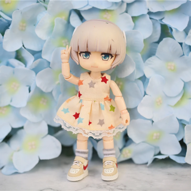 Nuovo 1 pz Fashion ob11 Dolls Dress Cute Sky Star abito base per OB11 1/12 bjd Dolls accessori vestiti per bambole