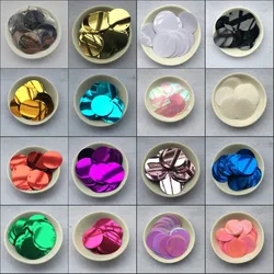 40pcs 3cm Large Sequins Side Drilling 30mm pvc round loose sequin Sewing craft Diy Scrapbook Handmade Project garment Accessory