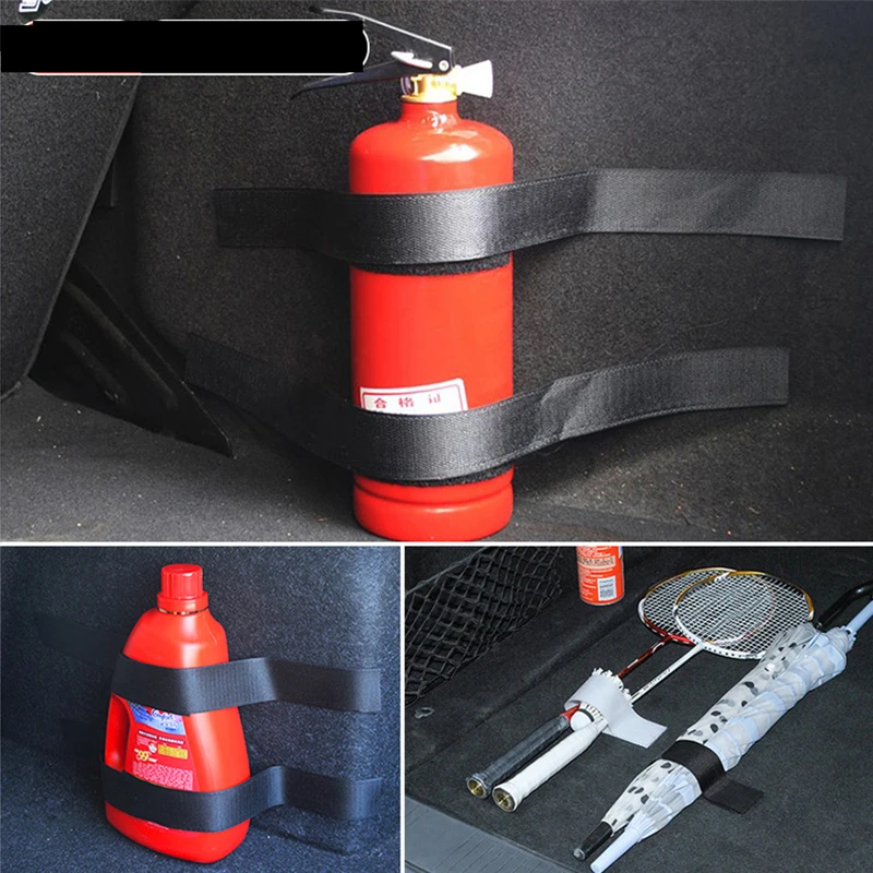 BOOMBLOCK Car Fire Extinguisher Nylon Tape Velcro Organizer For Mazda 3 6 Toyota Avensis C-HR Peugeot 307 407 308 Alfa Romeo 159