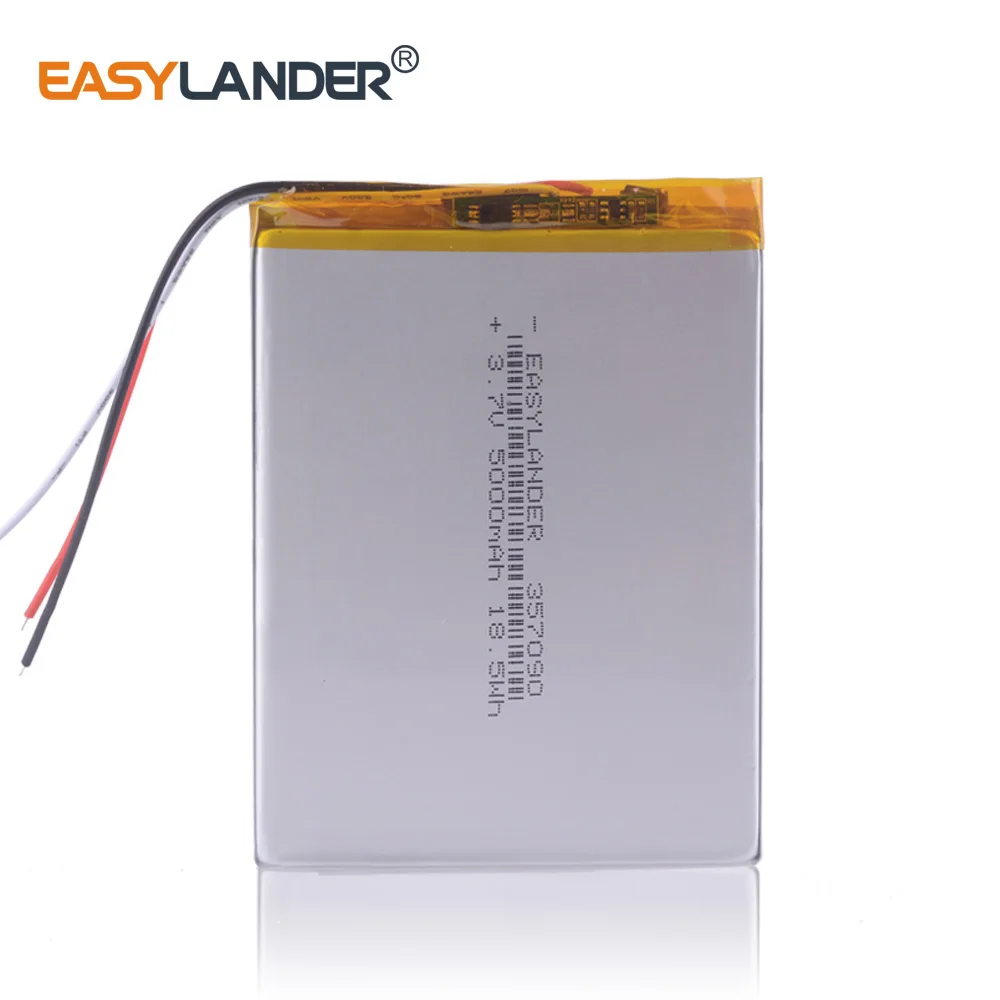 3 linie 3.7V 5000mAh 357090 akumulator litowo-jonowy do 7 \