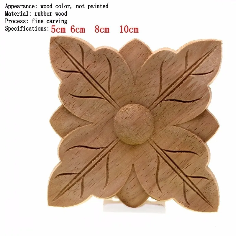RUNBAZEF The Unpainted Wood Color Decal Applique Furniture Square Box Shavings Home Decoration Accessories Craft Miniature
