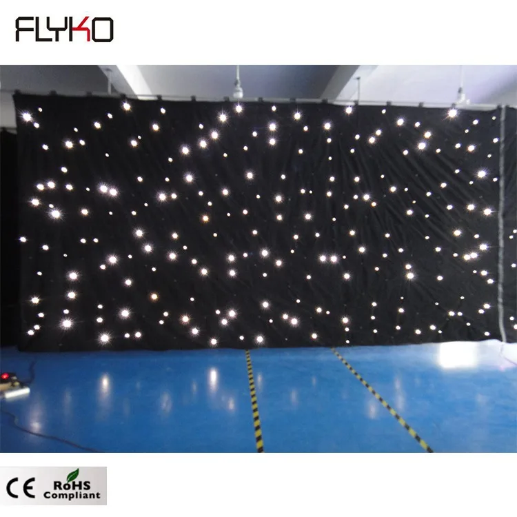 

Free shipping Wedding stage decor lighting fireproof fabric backdrop DMX controller 3x6m