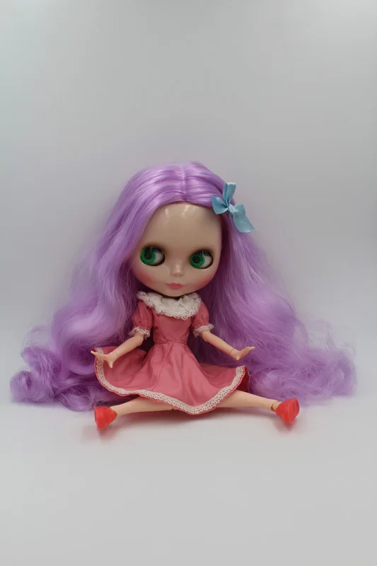 

Free Shipping BJD joint RBL-214J DIY Nude Blyth doll birthday gift for girl 4 colour big eyes dolls with beautiful Hair cute toy