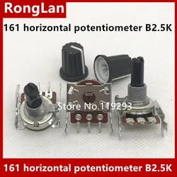 [BELLA]-Potentiomètre mélangeur 166C, couplage simple horizontal 161, B2.5K, tige Bå 20MMF + bouton-10 pièces/uno