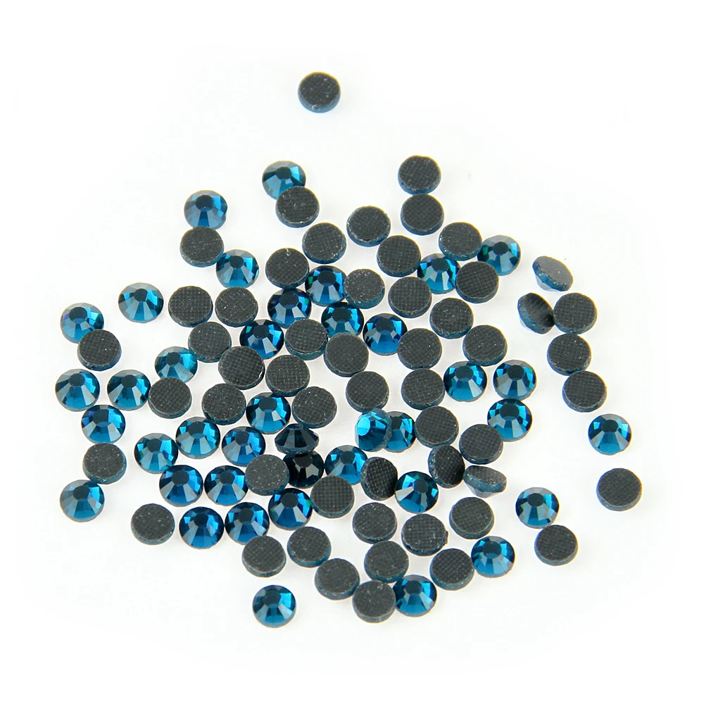 ss6 1000Gross Zircon Blue Machine Cut Factory Price Light Super Bright DMC Hotfix Rhinestones Free Shipping