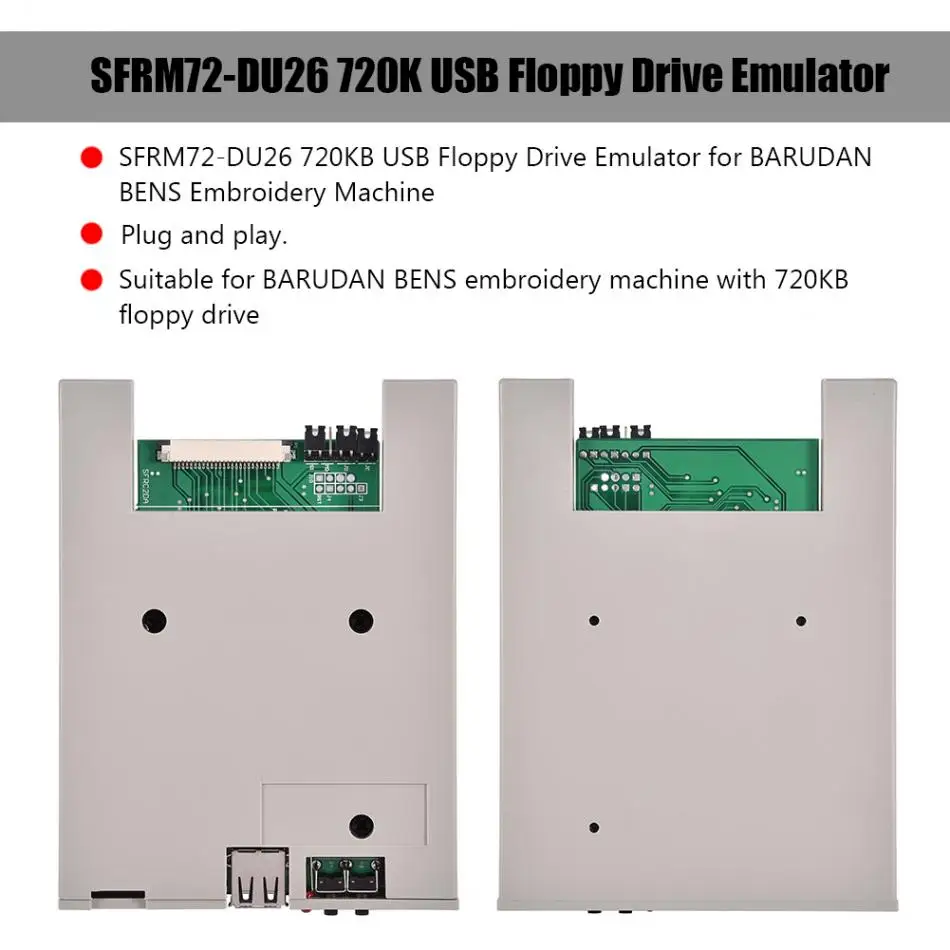 Emulador de disquete usb tamanhos 720k, para máquina de bordar bar bens