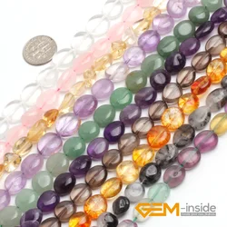 9x12mm Freeform Natural Stone Beads for jewelry making:Critines Amethysts Crystal Fluorite Amazonite Strand 15