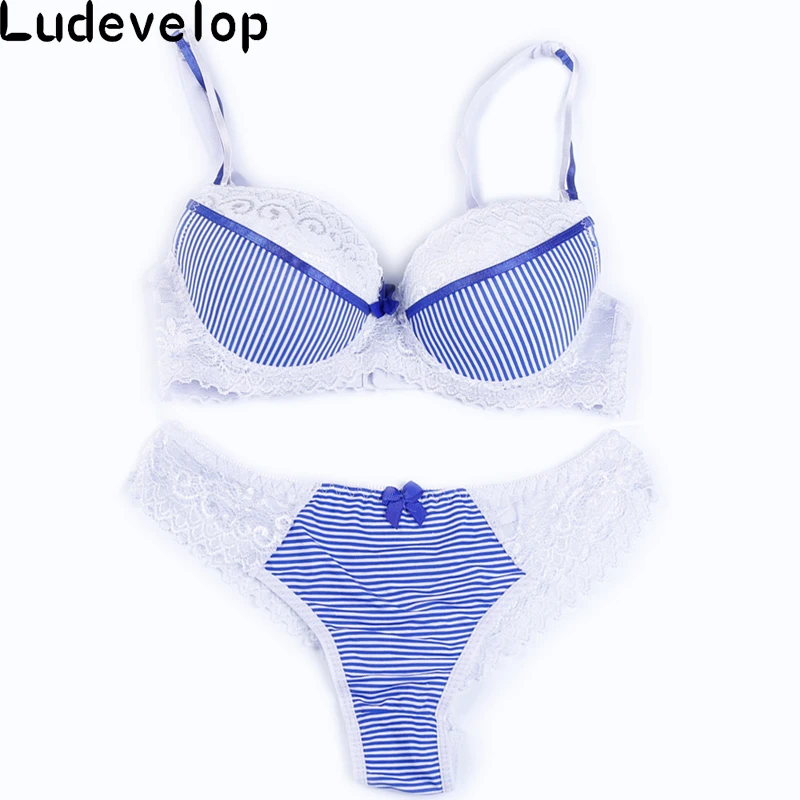 Intimate VS New push up women bra set BC cup lace lingerie set embroidery sexy young female underwear set soutien gorge