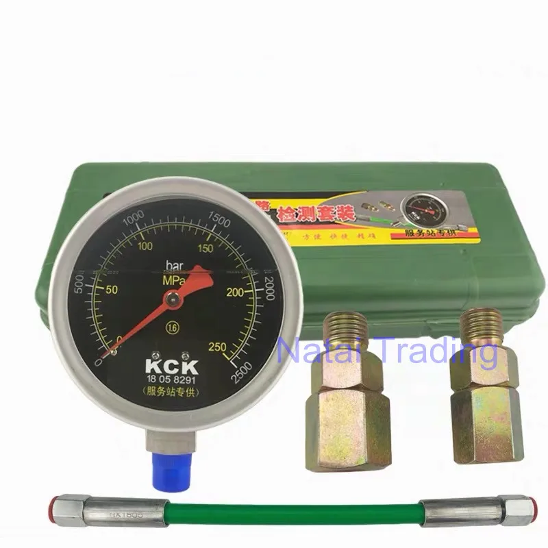 

Diesel Common Rail High Pressure Pump Oil Circuit Testing Plunger pressure test kit with 250Mpa pressure gauge