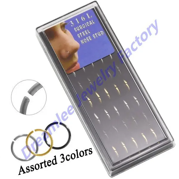 Lot Of 120pcs 316l Surgical Steel Titanium O Shape Captive Bead Ring Earring Nose Stud Nipple Hoops Piercing Jewelry