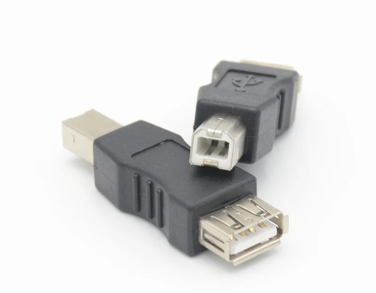 USB 2.0 A type Female to USB B type Male USB-B printer Scanner Adapter Black
