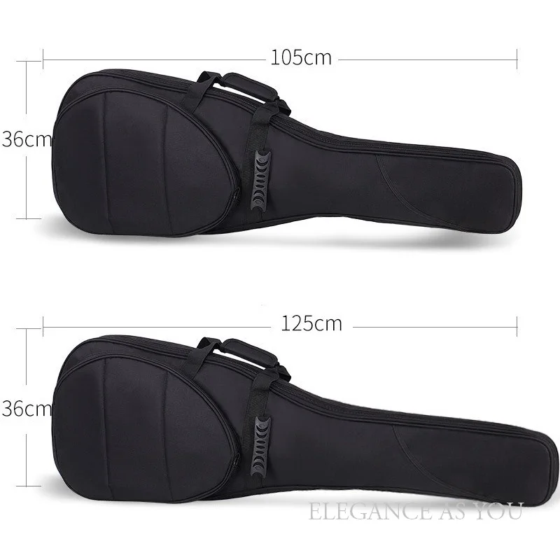 Electric bass guitar bag cover shockproof electric bass case black waterproof bass bag straps standard bass bags