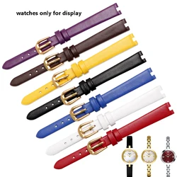 Small size ultra thin strap 10*3mm genuine leather watchband replacement Tissot T003 wristband female bracelet