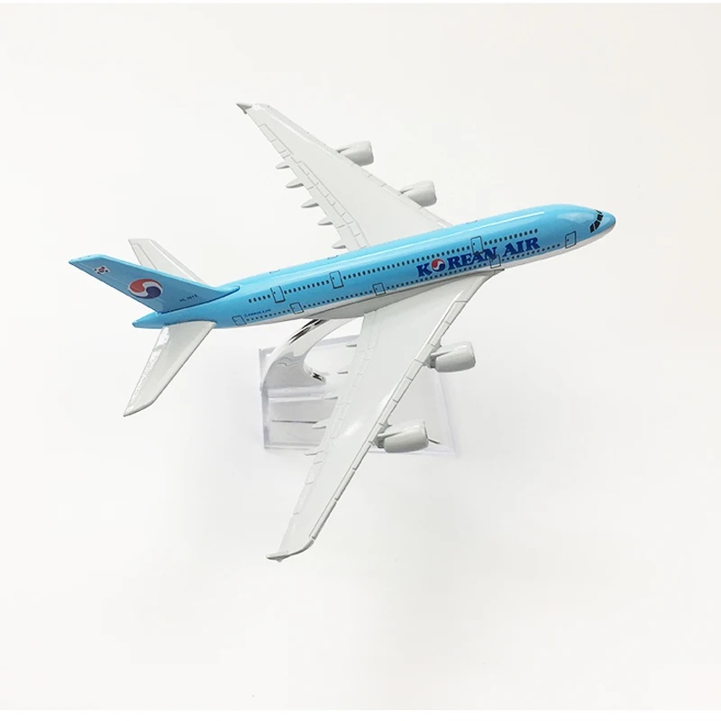 free shipping Korean Air aeroplane model Airbus A380 Airplane 16CM Metal alloy diecast 1:400 airplane model toys for children