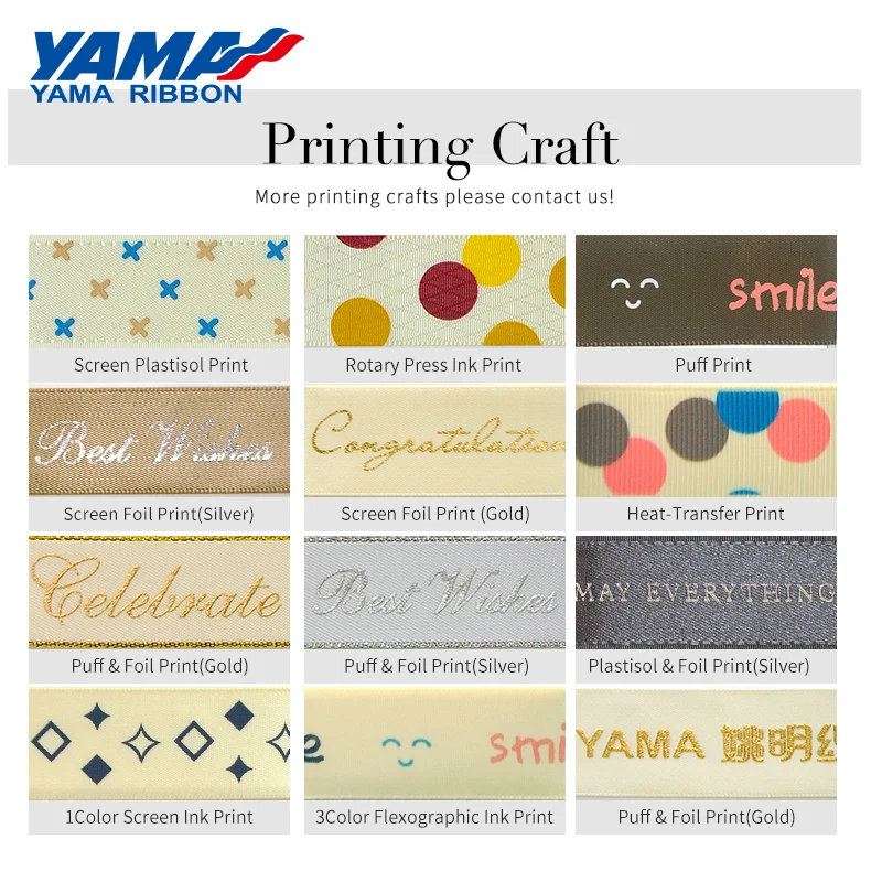 YAMA-Custom Ribbon Printed Logo Fashion Fancy Ribbons for DIY Gifts, Wedding Baking Wrapping Ribbons, Letter Design