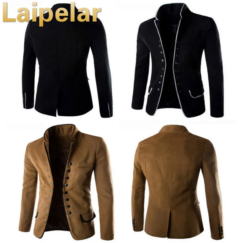 New Autumn Winter Casual Men Blazer Coat Cotton Slim Fit High Quality Luxury Blazer Male Fashion Brand Blazer Men Suits