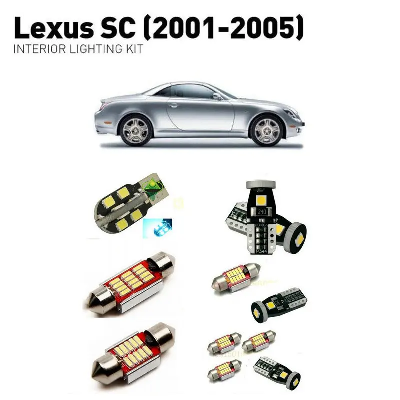 

Светодиодные внутренние фары для Lexus sc 2001-2005, 13 шт., светодиодные фары для автомобилей, комплект освещения, автомобильные лампы Canbus