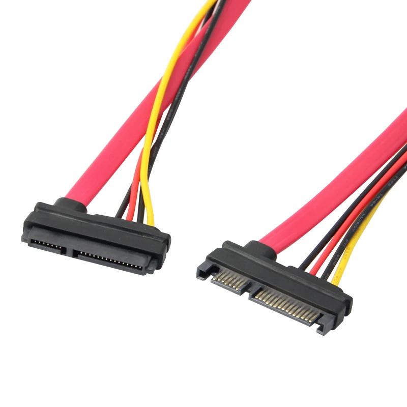 SATA 22 PIN Male to Female Cable Adapter 22 Pin Male to Female 7+15 pin SATA Data Power Combo Extension Cable 0.3m/0.5m