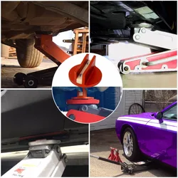 Black Aluminum Slotted Floor Magnetic Jack Pad Frame Rail Adapter For Pinch Weld Side Pad 1 pcs