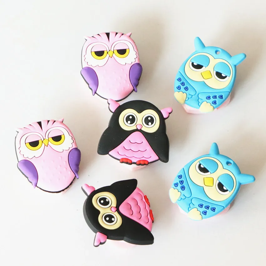 Free Shipping 2pc Cute Owl plastic paper clip stationery spring clip binder clip office supplies