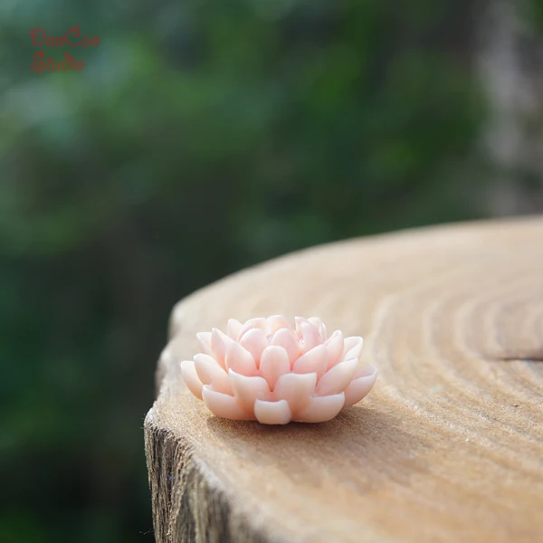 High Quality Cinnabar Beads Pink Lotus In Full Bloom Loose Mala Beads Japa Mala Bracelet Jewellry Findings DIY Accessories