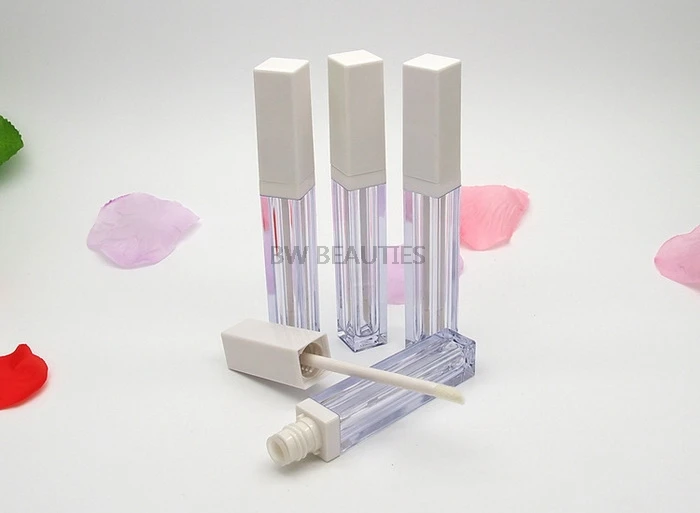 500Pcs/Lot 4ml Plastic Lip Gloss Tube With White Cap DIY Cosmetic Packaging Bottle Makeup Tools Liquid Lipstick Containers