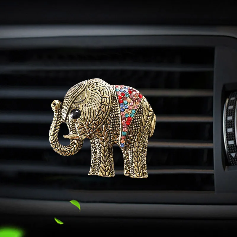 Elephant shaped car air freshener perfume Perfume clip for air conditioner outlet automobile air freshener bottle diffuser