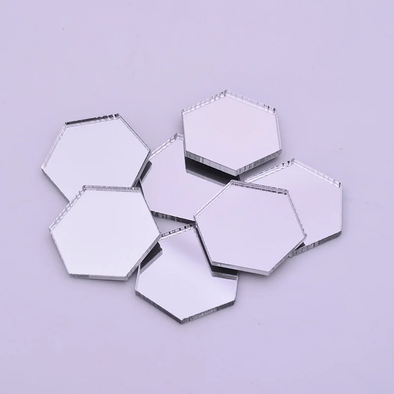 JUNAO 20pcs 12mm Clear White Acrylic Mirror Rhinestones Applique Square Crystals Non Sewing Flatback Stones Scrapbook Strass